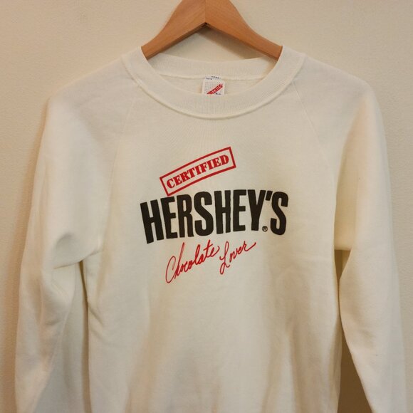 Vintage Jerzees Certified HERSHEY'S Chocolate Lover Sweatshirt USA Sz S NWT - Picture 3 of 14
